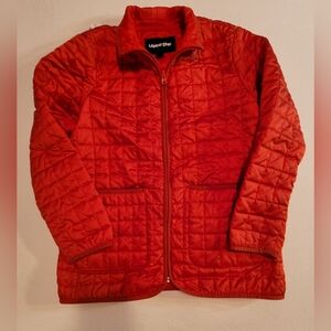 Land’s End Women's Red Primaloft Lightweight Side Pockets Quilted Jacket Small
